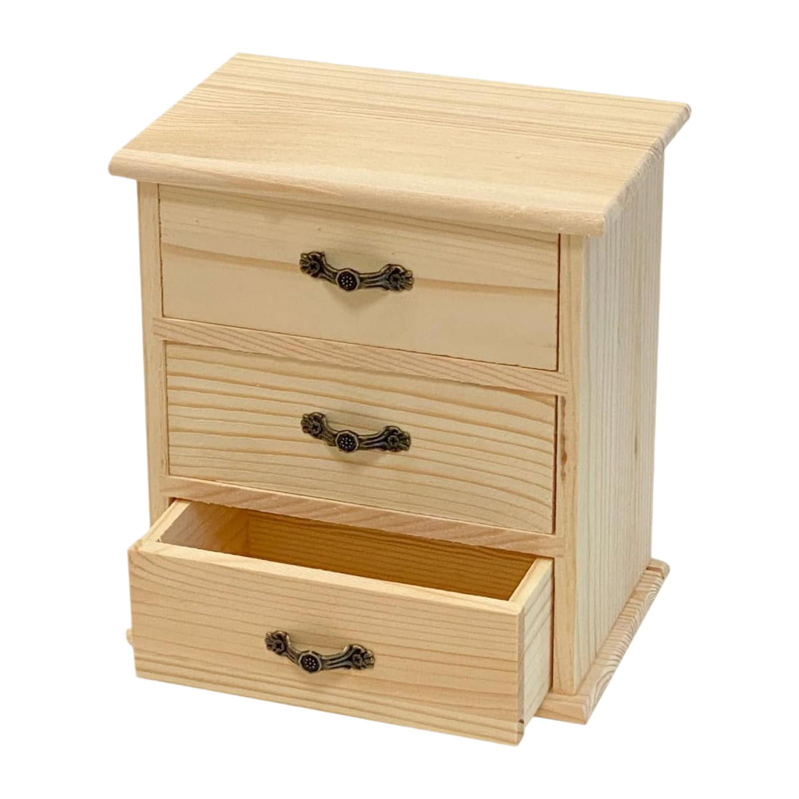 QSTDGVPW Wooden Desk Drawer Organizer Desktop Organizer for Toiletries Dresser Office