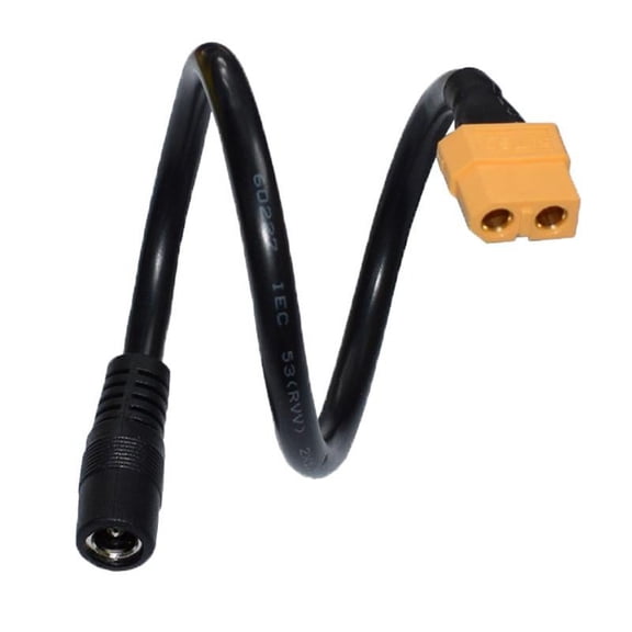QSTDGVPW XT60 to DC5525 Power Cable DC5.5Mmx2.5mm Transfer Cable for Soldering Iron Spare