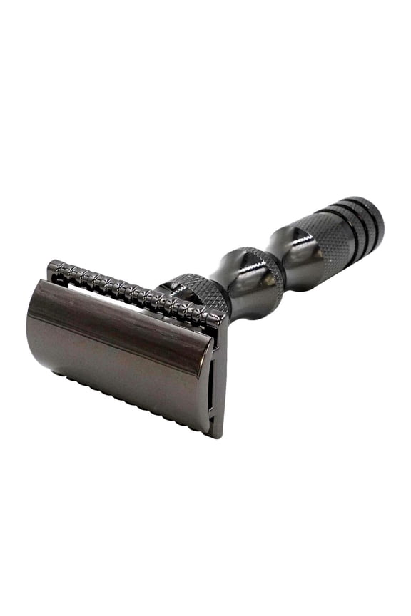 Zin Alloy Men Double Edge Razor Beard Grooming Tool Black