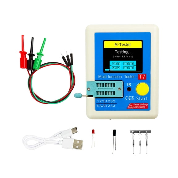 QSTDGVPW -t7 Multifunction Component Tester Multimeter Tester Display Meter Meter for Npn