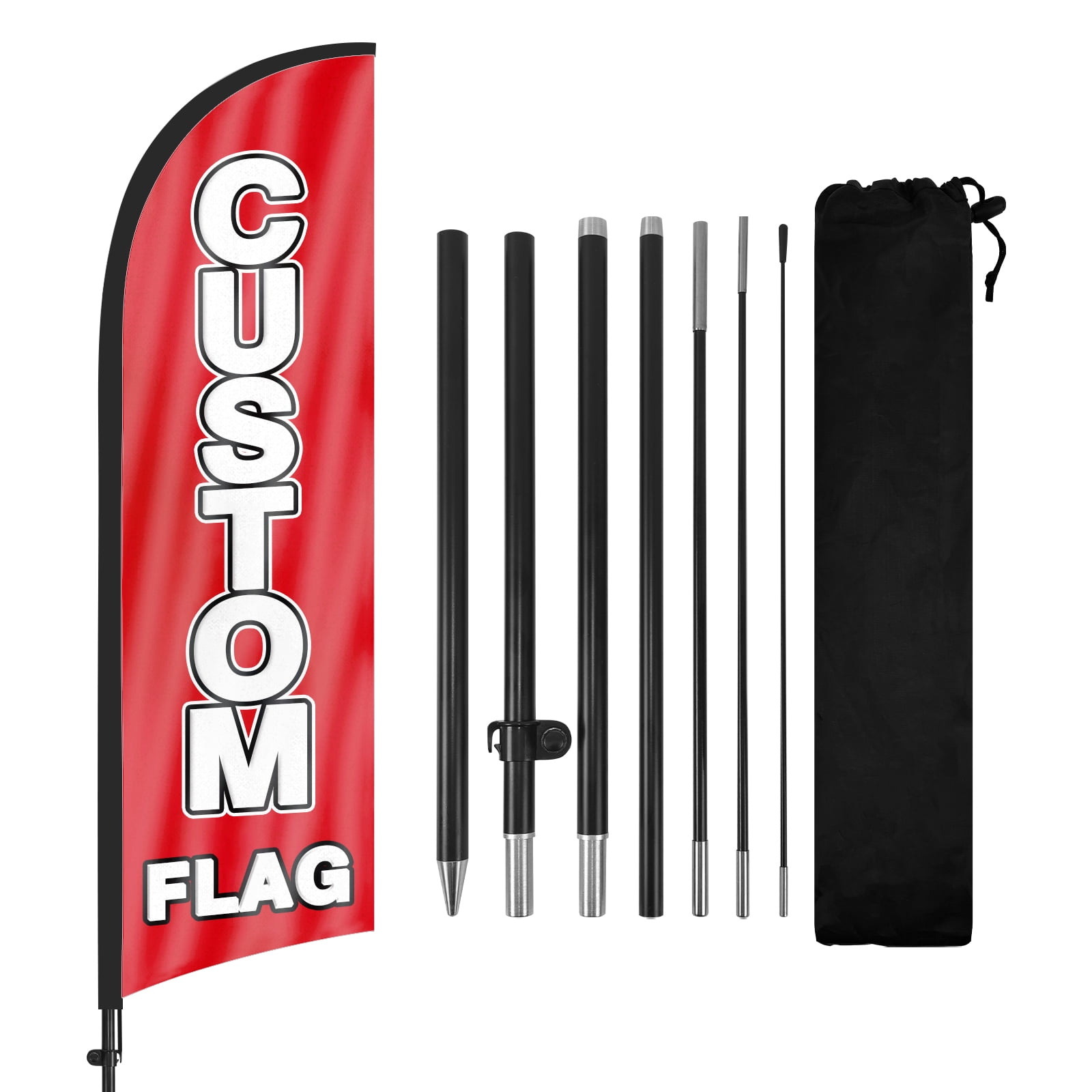 QSUM Custom Sign Feather Flag With Pole Kit FT Custom Decoration Display Personalized Flag