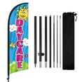 thumbnail image 1 of QSUM Daycare Themed Swooper Flag, 8.2FT Daycare Banner Feather Flag with Carbon Fiber Pole Kit Ground Stake, Daycare Signs for Business Advertising, 1 of 8