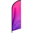 thumbnail image 1 of QSUM Gradient Colored Themed Feather Flag, 11FT Advertising Swooper Flag, Vivid Color and Fade Proof Signs for Businesses (Flagpole Not Included) (Pink&Purple), 1 of 12