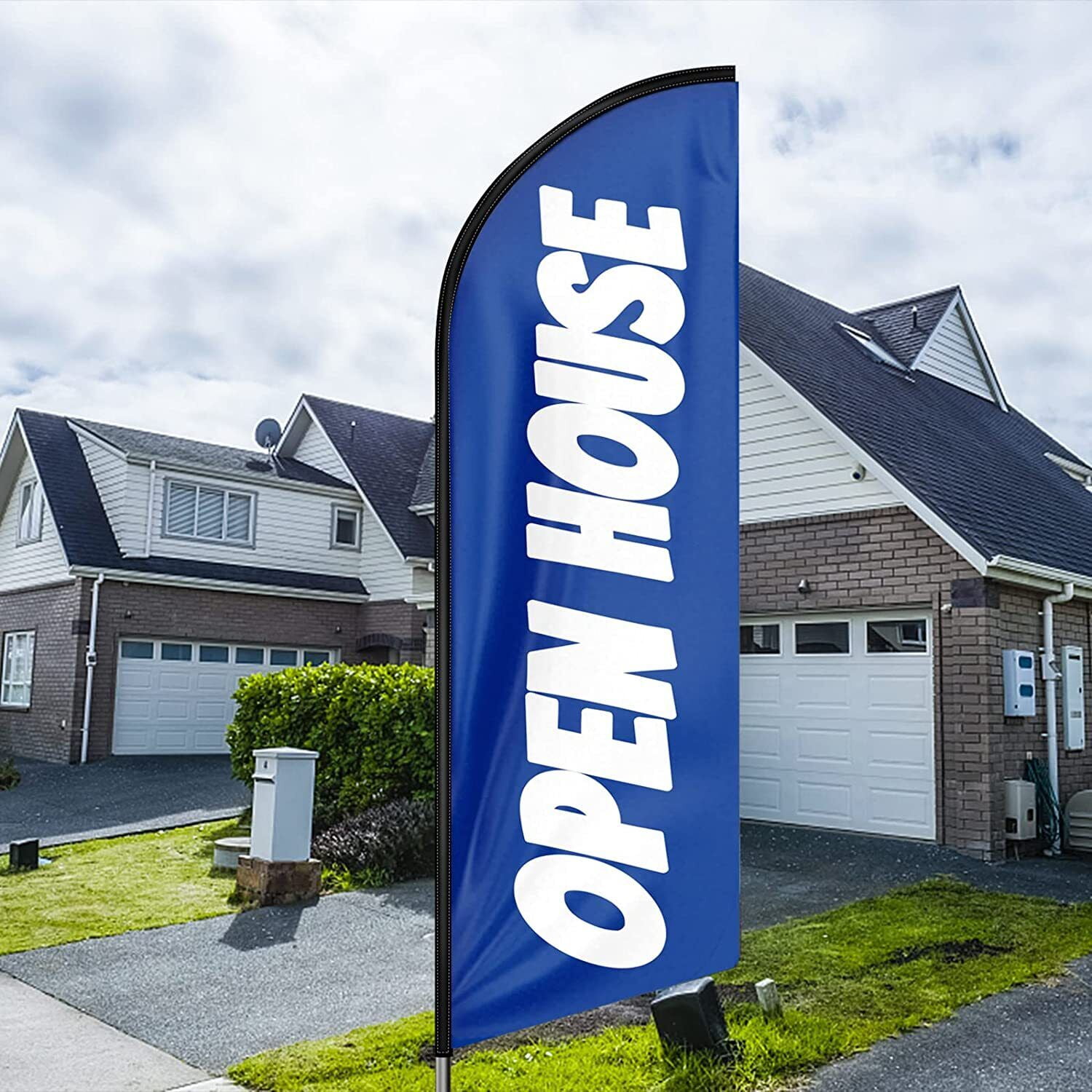 QSUM Open House Themed Swooper Flag, 11FT Open House Signs Advertising ...