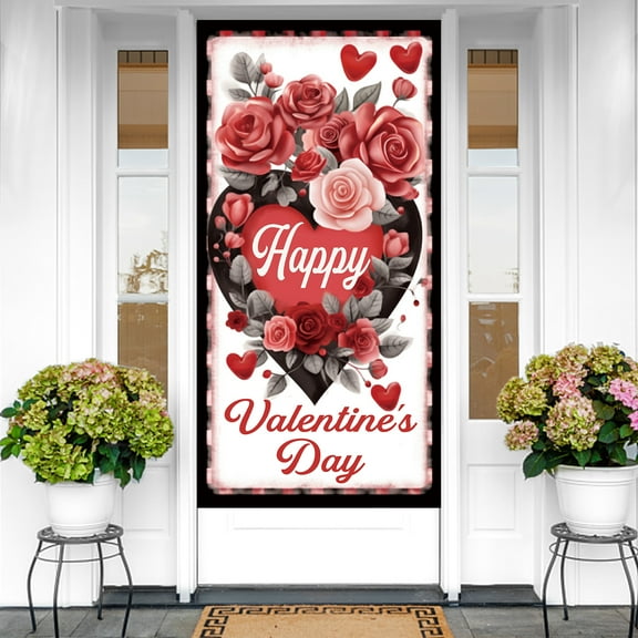 QSUM Valentine's Day Party Wallpaper - 180cm/70.8" x 90cm/35.5" - Use as a gift, photography, birthday event or holiday decoration, celebration (popular)