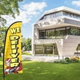 thumbnail image 1 of QSUM We Deliver Sign Feather Flag with Pole Kit,7FT We Deliver Decoration Display, We Deliver Business Sign,We Deliver Swooper Flag，Advertising Flag, 1 of 5