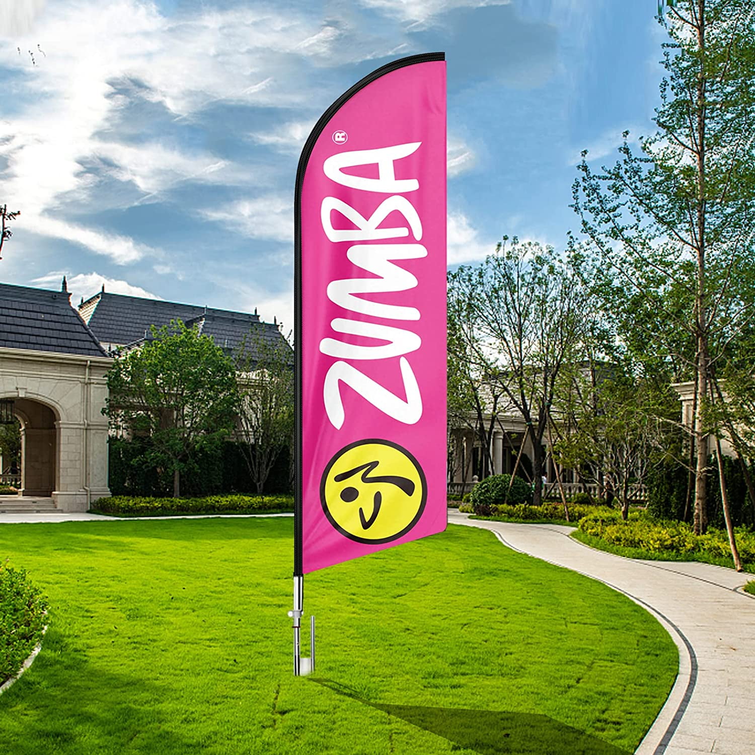 QSUM 11FT Zumba Advertising Feather Flag Kit: Complete with Ground ...