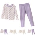 thumbnail image 1 of QSXADF Fall 2 Piece Base Layer Set for Girls Boys Graphic Long Sleeve Loose Color Floral Casual Thermal Underwears 2 Piece Set Children Clothing Set, 1 of 6