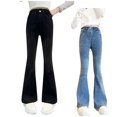 thumbnail image 1 of QSXADF Girl's Flare Jeans Kids Slim Denim Pants Girls' Summer Solid Flare Denim Slim Casual Outdoor Daily Children's Trousers, 1 of 5
