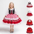 thumbnail image 1 of QSXADF Girls Christmases Dress Fall Winter Party Dress Long Sleeve Graphic Princess Style Long Sleeve a Line Christamases Holiday Girl's Dresses Toddler Girls Outfits, 1 of 6