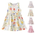thumbnail image 1 of QSXADF Girls' Summer Casual Floral Dress Summer Toddler Baby Sleeveless Dress Graphic Print Children's Clothing Summer Outfits, 1 of 4
