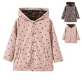 thumbnail image 1 of QSXADF Girls Warm Fleece Sherpas Hoodie Pullover Mid Length Hooded Jacket Long Sleeve Graphic Full Zip Pocket Warm Fall Winter Coat for Children, 1 of 6