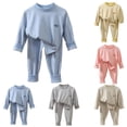 thumbnail image 1 of QSXADF Kid's Fall/Winter Fuzzy Casual Fleece Set Graphic Long Sleeve Tight Letter Thermal Top Pant 2 Piece Set For Home Wear Children Clothing Set, 1 of 6