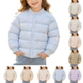 thumbnail image 1 of QSXADF Kids Quilted Jackets Warm Snap Button Puffer Coat Long Sleeve Lightweightful Graphic Print Snap Button Padded Inner Layer Casual Fall Winter Coat for Children, 1 of 6