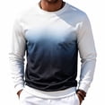 QSXADF Mens Sweatshirt Fall Gradient Long Sleeve Crew Neck Pullover ...