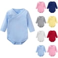 thumbnail image 1 of QSXADF Newborn Bodysuits Infant Girls Rompers Comfortable Soft Summer Long Sleeve Breathable Bodysuits Infant Outfits, 1 of 7