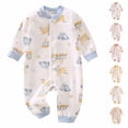 thumbnail image 1 of QSXADF Newborn Bodysuits Infant Girls Rompers Graphic Long Pants Bodysuits Round Neck Summer Fall Infant Outfits, 1 of 4