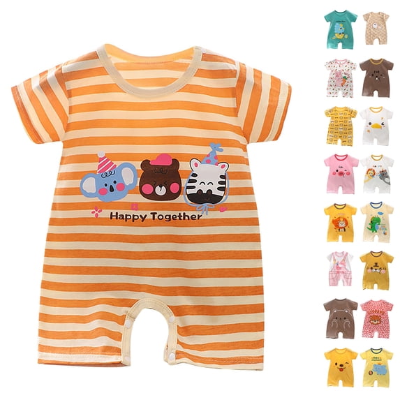 QSXADF Newborn Bodysuits Infant Girls Rompers Graphic Short Short Pant Soft Infant Outfits