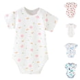 thumbnail image 1 of QSXADF Newborn Bodysuits Infant Girls Rompers Lightweight Floral Graphic Short Sleeve Bodysuits Infant Outfits, 1 of 3
