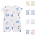 thumbnail image 1 of QSXADF Newborn Bodysuits Infant Girls Rompers Solid Short Onesie Lightweight Round Neck Summer Infants Outfits, 1 of 3