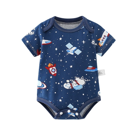 QSXADF Newborn Bodysuits Infant Girls Rompers Summer Graphic Print Romper Soft Fabric Infant Outfits