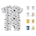 thumbnail image 1 of QSXADF Newborn Bodysuits Infant Girls Rompers Sweet Dream Graphic Short Sleeve Romper With Button Neck Infant Outfits, 1 of 3