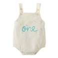 thumbnail image 1 of QSXADF Toddlers Sleeveless Overalls Onesie Romper Unisex Sleeveless Corduroy Romper With Embroidery Relaxed Casual Little Kid's Jumpsuits, 1 of 6