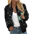 thumbnail image 1 of QSXADF Women's Casual Jacket Star Graphic Zip Up with Pockets For Fall and Winter, 1 of 4