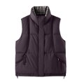 thumbnail image 1 of QSXADF Women's Winter Warm Puffer Vests Stand Collar Quilted Waterproof Zipper Pockets Sleeveless Solid Ladies Outdoor Jacket, 1 of 5