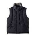 thumbnail image 1 of QSXADF Women's Winter Warm Puffer Vests Stand Collar Quilted Waterproof Zipper Pockets Sleeveless Solid Ladies Outdoor Jacket, 1 of 5