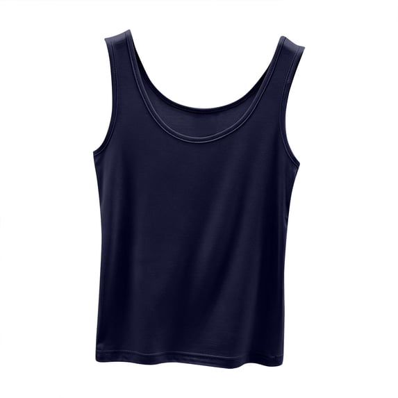 QSXADF Womens Sleeveless Pajama Top Summer Sleep Shirt Lightweight Crew Neck Tank Top Women Loose Summer Loungewear Home Sleepwear Ladies Loungewear