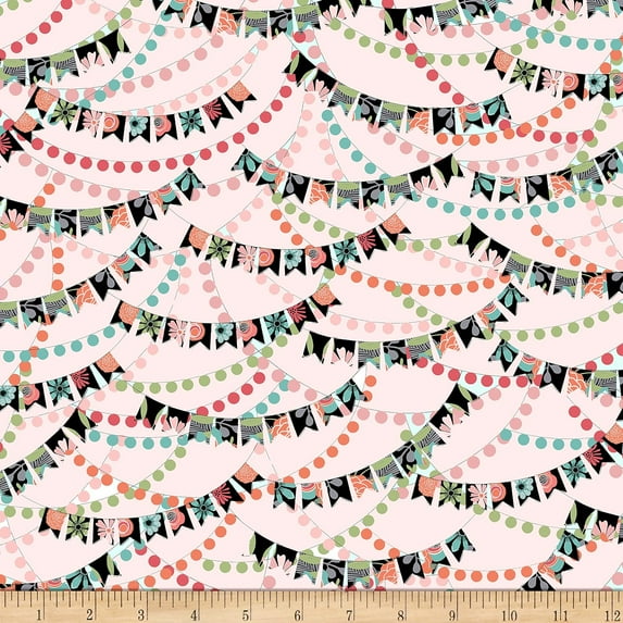 QT Celebration Piece of Cake Banners Fabric by The Yard