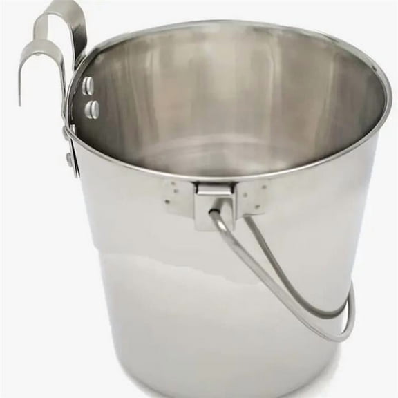 QT DOG SS02256 Flat Sided Bucket with Hooks 13 Quart