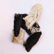 QT DOG 3612H10 Goat Ears w/ Hair 10pk Retail Pouch