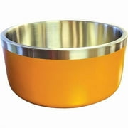 QT DOG SS0440 Small Double Wall Bowl, Orange