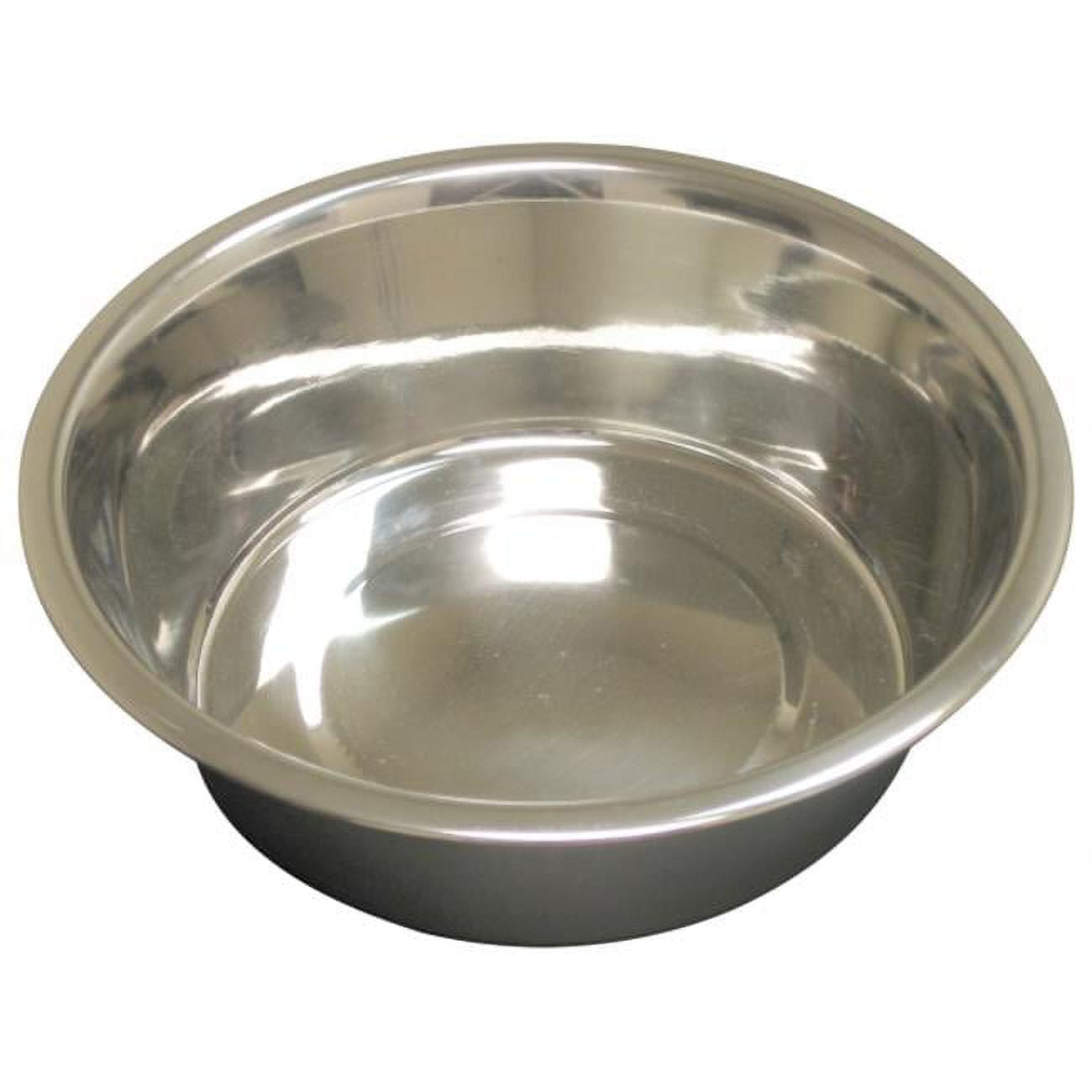 QT Dog 3544 Embossed Rim Medium 2 qt Stainless Steel Feeding Bowl Walmart