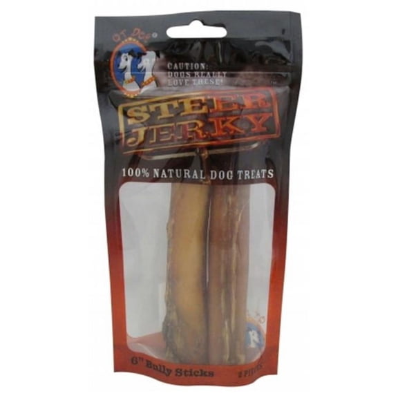 QT Dog 3598 2 Piece Steer Jerky 6 Premium Bully Sticks