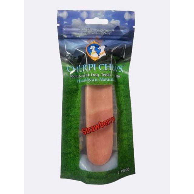 QT Dog Strawberry Flavored DHF10 Churpi Chews All Natural Himalayan