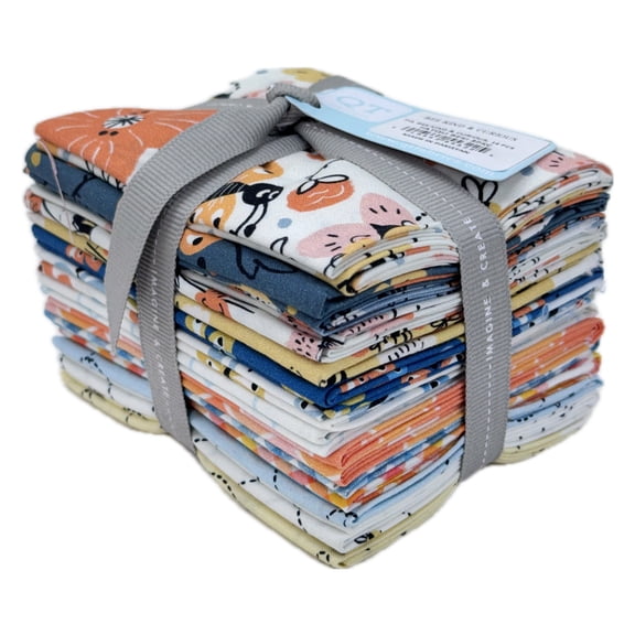 QT Fabrics - Bee Kind & Curious Fat Quarter Bundle by Yupcat 14 pcs