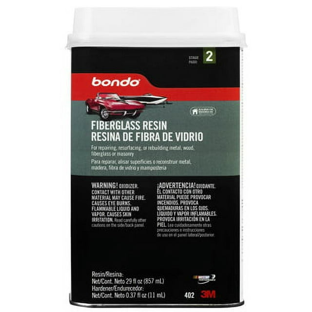 QT Fiberglass Resin With Hardener Includes How To Directions, Each