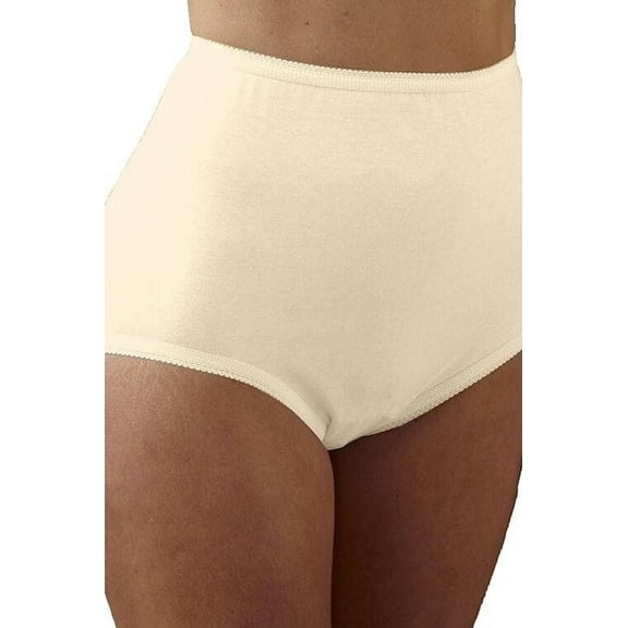 QT Intimates Full Coverage Basic Cotton Panties, 6-Pack 123-6PK