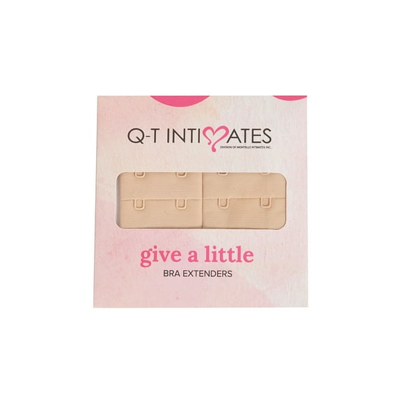 QT Intimates Give a Little Bra Extender 2 Hooks 3 Rows, 2-Pack EXT2P