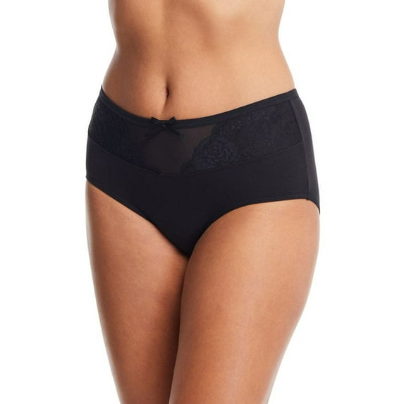 QT Intimates Modern Panty with Lace Insert 44728