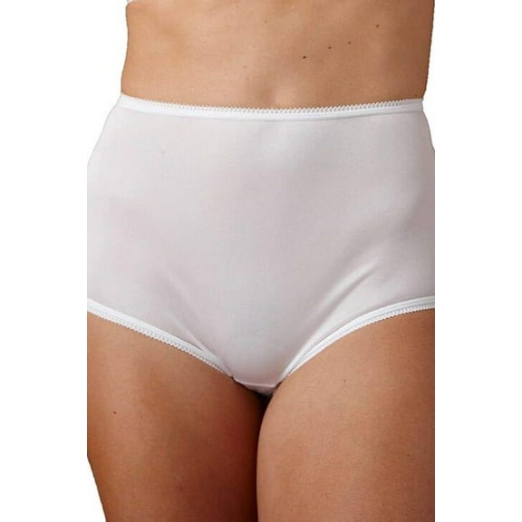 QT Intimates Nylon Tricot Panties, 6-Pack 129-6PK