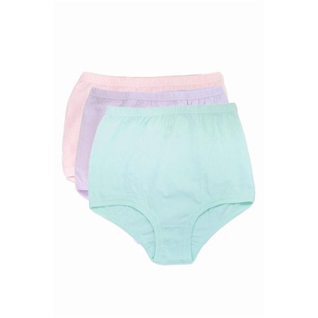 National Women's 100% Cotton Latex Free Unpinchable Cotton Panties, 3-Pack 17428-3PK