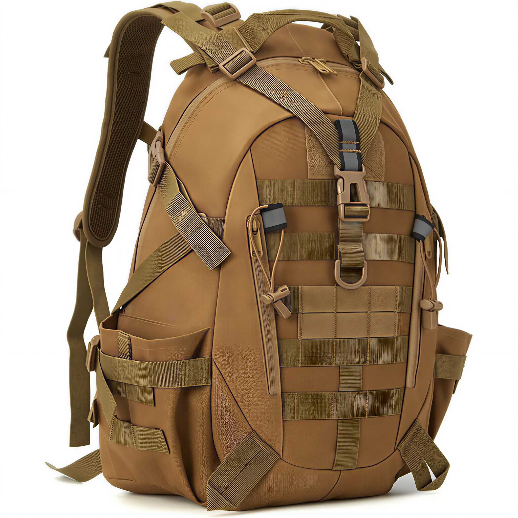 QT&QY 35L Molle Hiking Daypack Water Resistant Outdoor Camping Travel Work Backpack for Men Women