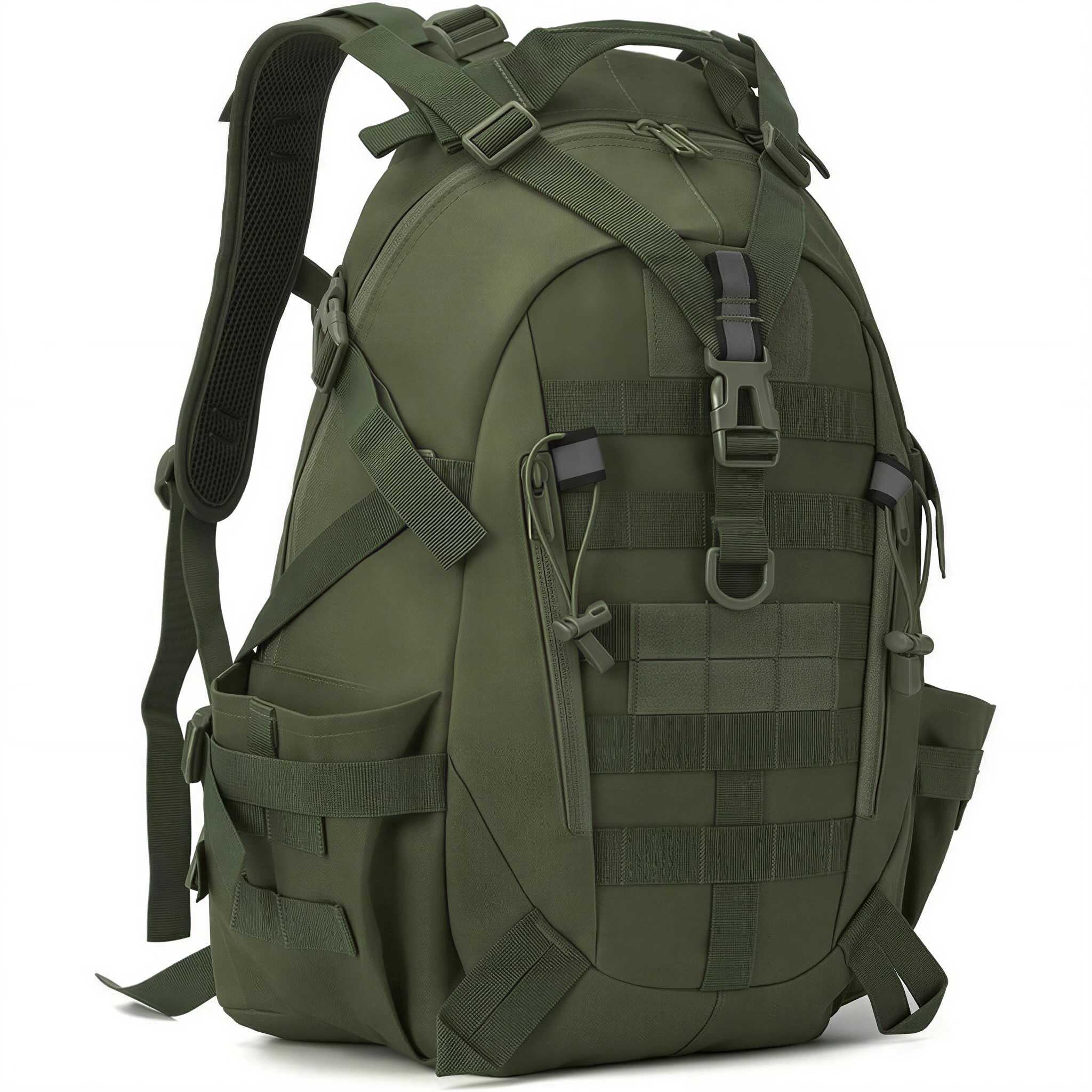 QT&QY 35L Molle Hiking Daypack Water Resistant Outdoor Camping Travel Work Backpack for Men Women