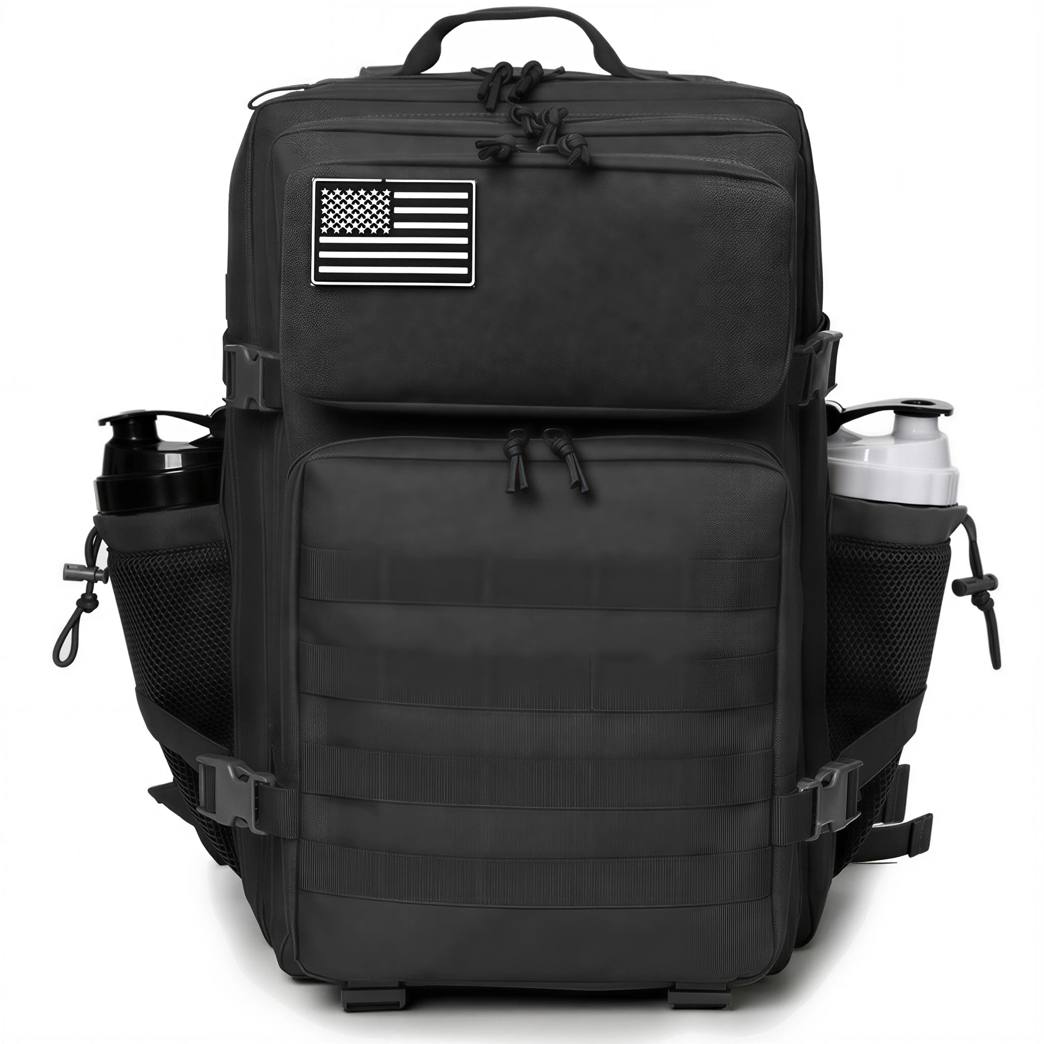 QT&QY 45L Outdoor Hiking Backpack for Men Molle Daypack 3 Day Gym Travel Rucksack with Bottle Holder