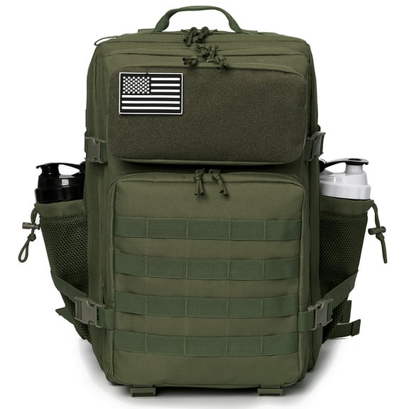 QT&QY 45L Outdoor Hiking Backpack for Men Molle Daypack 3 Day Gym Travel Rucksack with Bottle Holder
