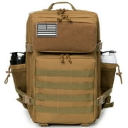 QT&QY 45L Outdoor Hiking Backpack for Men Molle Daypack 3 Day Gym Travel Rucksack with Bottle Holder